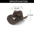 thumbnail image 5 of Ethnic Style Western Cowboy Hat Women's Wool Hat Jazz Hat, 5 of 6
