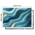 thumbnail image 5 of Blue Gold Marble Pattern Summer Placemats Table Placemats Set Of 6-Linen Kitchen Washable Placemats Table Mats 11.8"x17.7" Non-Slip Heat Resistant, 5 of 5
