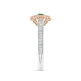thumbnail image 3 of Angara Natural 0.15 Ct. Emerald with Diamond Vintage Inspired Ring in 14K White & Rose Gold for Women (Ring Size: 3), 3 of 10