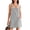 Blue, variant on Women Casual Denim Jumpsuit with Stripes and Pockets Adjustable Shoulder Straps Sleeveless Denim Dress