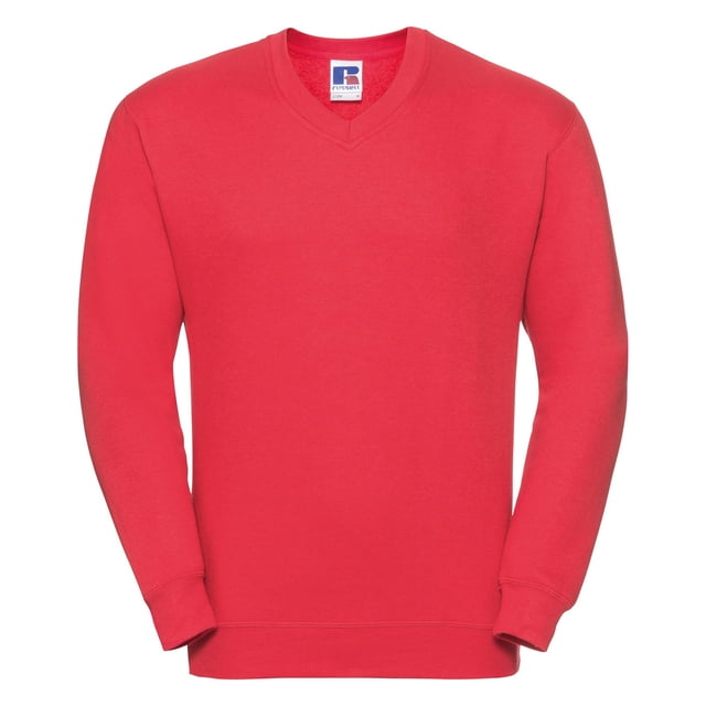 Russell - Sudadera con cuello de pico Modelo Workwear (Rojo brillante)