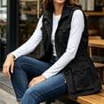 thumbnail image 2 of Women Sleeveless Casual Vest Lightweight Drawstring Jackets with Pockets, 2 of 6