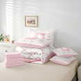 thumbnail image 5 of Manfei Personalized Gifts Bedding Sets Twin Size,Latter O Comforter Sets with Sheets,Pink Kawaii Bow Bed in a Bag Twin Size,Lightweight Room Decoration Reversible,7-Piece, 5 of 7