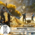thumbnail image 3 of Hyasfey Fish Basket Mesh Shrimp Crab Trap Easy to Use Collapsible Portable Fish Cage Fishing Accessories Tool, 3 of 7