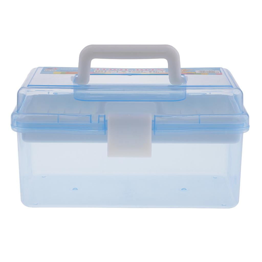 Grey Exceart 1PCS Portable Sewing Box Suit Sewing Storage Container Hand Sewing Needle Box Portable Thread Stitch Tools Storage Case 
