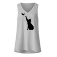 thumbnail image 5 of Camisetas sin mangas de verano para mujer con cuello en V y estampado de cola de milano sin mangas Pompotops lopia996076, 5 of 5