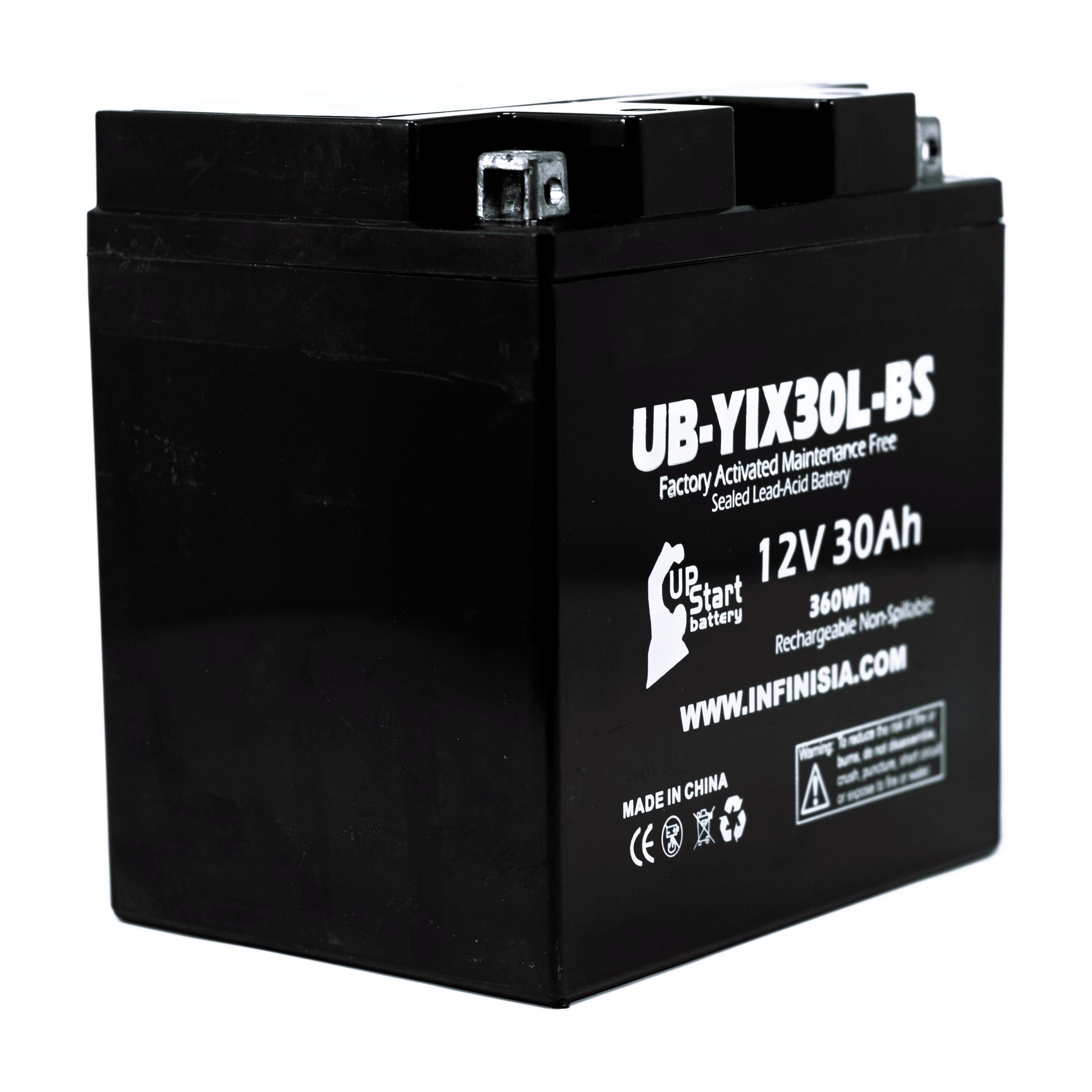 UB-YIX30L-BS Battery Replacement for 2006 Polaris Sportsman, Military 700 CC ATV - Factory Activated, Maintenance Free, Motorcycle Battery - 12V, 30AH, UpStart Battery Brand