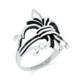 thumbnail image 4 of Bling Jewelry Mens Antique Style Mens Silver Ring Fleur De Lis Oxidized, 4 of 5