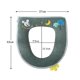 thumbnail image 2 of Un asiento de inodoro para gatos con cremallera gris, cremallera universal, asiento de inodoro lavable, asiento de inodoro, asiento de inodoro doméstico antibacteriano impermeable oso de fresa Electrónica, 2 of 5
