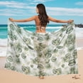 thumbnail image 4 of Yuyamidu Tropical Leaves Sarong Cover Up Chiffon Swimsuit Swimwear Coverup Soft Bikini Beach Swimsuit Coverup Lightweight Long Bikini Wraps, 4 of 7