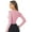 Pink, variant on Women's Self Tie Long Sleeve Ballet Dance Wrap Top V Neck Crochet Tops Gym Yoga Sport Cover Up A Black M