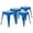 Blue, variant on Pemberly Row 18" Stackable Metal Dining Stool in Purple (Set of 4)