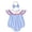 Z-08Sky Blue, variant on Coerni My First 4th of July Baby Girl Romper Dress New Born American Flag Jumpsuit Bodysuit with Headband Summer Clothes