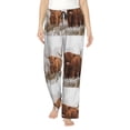 thumbnail image 2 of Lsque Yak Print Women's Pajama Pants, Lounge Pant - Comfortable Home Wear,Elastic Waistband, Stylish Design-XX-Large, 2 of 9
