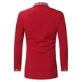 thumbnail image 2 of wendunide mens shirts men's autumn winter african print long sleeve dashiki shirt top blouse mens dress shirts red xxl, 2 of 7