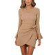 thumbnail image 3 of Vestido Mujer, Poliéster Transpirable Vestido Manga Larga Cómodo Cuello Redondo Para Trabajar Para Ir De Compras ANGGREK Otros, 3 of 8