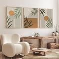 thumbnail image 3 of 3Pcs Boho Sage Canvas Wall Art Green Plant Geometric Line Sun Painting Pictures Wall Decor Beige Minimalist Posters Prints Artwork for Bathroom Living Room Bedroom Home Decoration, 3 of 7