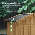 thumbnail image 4 of MCombo 75'' Outdoor Storage Cabinet, Lockable Wooden Storage Shed with Removable Shelves, Tall Tool Shed with Waterproof Asphalt Roof for Yard, Garden, Patio, Lawn 1165, 4 of 9