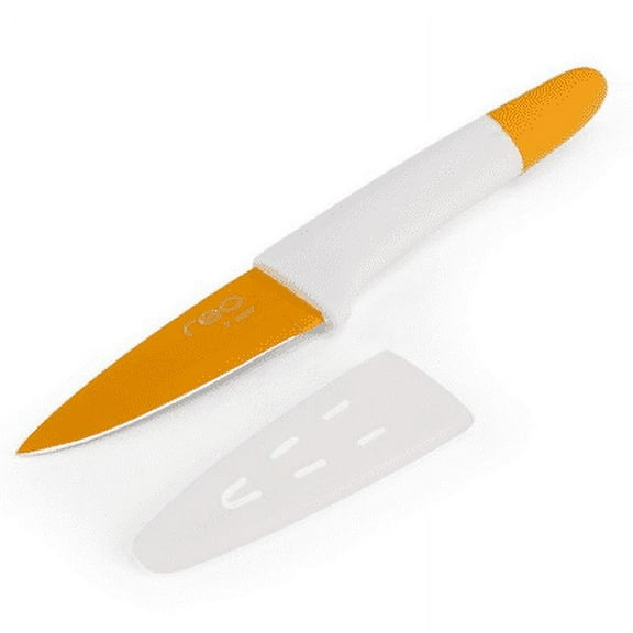 Your Choice Kitchent 3 Inch Stainless Steel Orange Paring Knife with Blade Cover