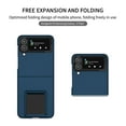 thumbnail image 2 of SaniMore for Samsung Galaxy Z Flip 4 6.7 inch Slim Case, Military Grade Shockproof Hard PC Cover Built-in Invisible Folding Bracket Kickstand Thickened Lens Frame for Samsung Z Flip 4, Blue, 2 of 10