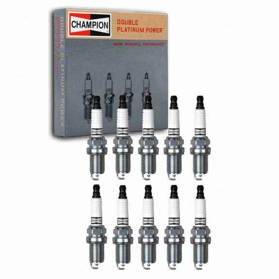 10 pc Champion 7546 Double Platinum Spark Plugs for 18817-1105 27410-23700 27410-37100 41-801 PFR5N11 PFR6G11 PFR6Q PFR6T10G RC10PYPB4 Ignition Wire Secondary Fits select: 2002-2003 TOYOTA CAMRY