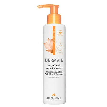 Derma E Very Clear Facial Cleanser with Salicylic Acid, 6.0 Fl Oz