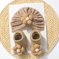 thumbnail image 4 of Daznico Baby Wheat Print Hat and Socks Set 2 Piece Floral Cute Adorable Sock Gift Set, 4 of 4