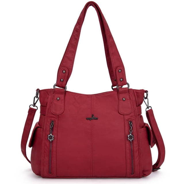 Angel Kiss Bolsos para mujer con asa superior Hobo bolso espacioso casual bolsos de hombro PU Tote Satchel bolso para mujer