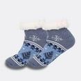 thumbnail image 3 of Women's Thick Floor Socks, Home Sleep Socks with Warm and Velvet Glued Socks, Snow Slippers and Socks Cover - Dark Blue, 3 of 4