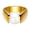 Gold-White, variant on Vintage C shaped Ring Unisex Stainless Steel Inlaid 10MM Cat's Eye Stone Gold-Black Size 5
