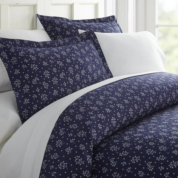 Noble Linens Premium Ultra Soft Midnight Blossoms Pattern 3 Piece