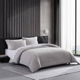 thumbnail image 5 of Vera Wang - King Comforter Set, Luxury Cotton Bedding with Matching Shams, Medium Weight & Ideal for All Seasons (Waffle Pique King, Moonlight Grey) Moonlight Grey King Comforter Set, 5 of 13