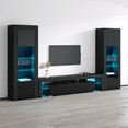 thumbnail image 2 of Milano Set 200-BK-BK Modern Wall Unit Entertainment Center, 2 of 5