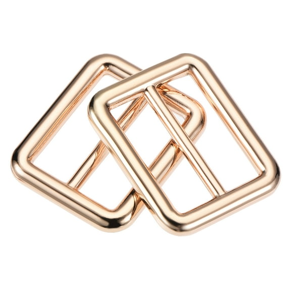 25mm Metal Slide Buckle Zinc Alloy Electroplated Gold Tone 4 Pack