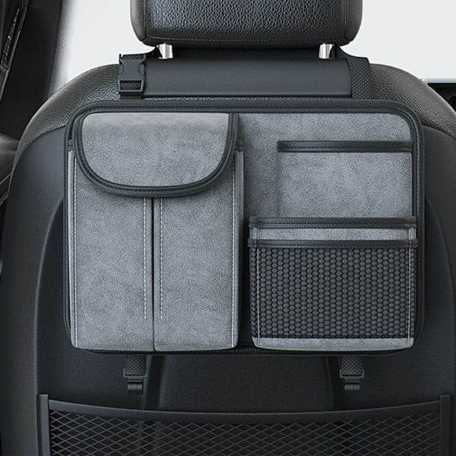 Bolsa de almacenamiento para el respaldo del asiento trasero del automóvil, organizador de bolsa para el maletero con múltiples bolsillos colgantes, almacenamiento automático, accesorios interiores, s
