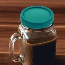 HEMOTON Jar Lids with Straw Hole Jars Canning Regular Mouth Green