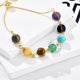 thumbnail image 3 of Pulseras de 7 piedras de chakra para mujeres y niñas, ajustable, oro de 14 quilates, 3 of 5
