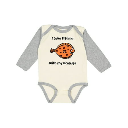 

Inktastic Fishing with Grandpa Gift Baby Boy or Baby Girl Long Sleeve Bodysuit