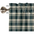 thumbnail image 5 of Green Beige Buffalo Plaid Kitchen Curtains 84 Inches Long, Farmhouse Checkered Window Curtains Panels for Bedroom/Bathroom/Nursery, Light Filtering Treatment Curtains Drapes 52"x84", 5 of 5