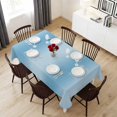 thumbnail image 6 of Light Blue Ombre Table Cloth Waterproof Tablecloths, Farmhouse Blue Gradient Modern Art Tablecloth Dining Table Cover for Kitchen Party Tabletop Outdoor, Rectangle Tablecloth 54x108 Inch, 6 of 9