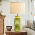 "Oneach 24.5"" Farmhouse Ceramic Table Lamp Set of 2, Light Green