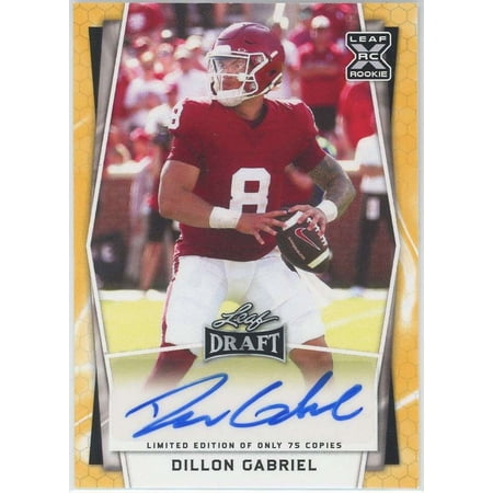 NFL 2022 Draft Football Yellow /75 Dillon Gabriel BA-DG1 (Rookie Auto)