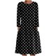 thumbnail image 1 of Vestidos estampados florales plegables de manga larga con cuello redondo informal de otoño e invierno para mujer Fridja  yut2219, 1 of 5