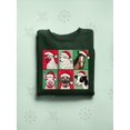 thumbnail image 3 of Festive Christmas Cows Icons Tee T-shirt Women's, 3 of 4