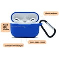 thumbnail image 2 of Étui de Protection Compatible pour AirPods Pro 2019, Protection Durable à 360°, Étui en Silicone Premium avec Mousqueton Anti-Perte pour AirPods Pro (Bleu), 2 of 3