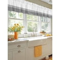thumbnail image 5 of Gray Stripes Window Valance, Modern White Minimalist 2 Pack Decorative Curtain for Small Windows, Light Filtering Valance with 3” Rod Pocket, 42"W x 18"L, 5 of 9