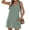 30# Green, variant on Swimsuit Coverup for Women 2026 Summer Bathing Suit Cover Up Waffle Knit V Neck Sleeveless Beach Dresses with Pockets,Hot Pink L