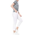 thumbnail image 4 of INSPIRE CHIC Women's Short Sleeve Contrast Cartoon Cats Pet Print Tee Ringer T-Shirt Tops XS Gray, 4 of 6