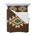 thumbnail image 7 of Brown Green Boho Twin XL Size Down Alternative Comforter, Lightweight Comforter Quilt Bedding Set with Pillow Shams Vintage Southwest Abstract Geometric All Seasons Bed Comforter Duvet Insert 68"x98", 7 of 7