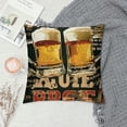 thumbnail image 2 of PHYHOO Throw Pillow Covers Beer Classical Quote Lettering Series Throw Pillows Cases  Linen Vintage Rustic Icons Decorative Pillow Covers Cushion Case for Home Sofa (Beer Set) White, 2 of 5